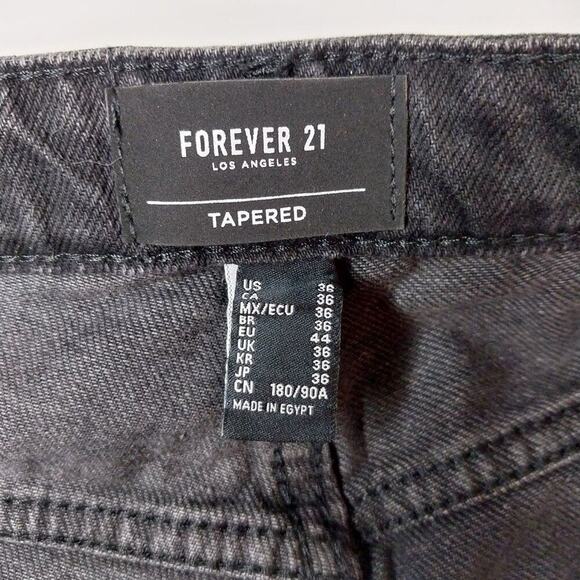 Forever 21 Mens NWT Jeans Size 36 Black Button Fly Distressed Casual - Picture 4 of 13